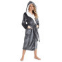CityComfort Peignoir de bain en polaire douce pour femme - Robe de chambre - Gris - L