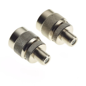 Keple Adaptateur coaxial RF de Type F Femelle vers N-mâle de Type F Femelle de Type N mâle - Lot de 2