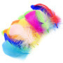 volumoon 100Pcs Plumes Colorées, Plume Loisirs Creatifs, Plumes d'oie, Plumes Décoratives, Plume Naturelles pour Attrape-Rêves, 