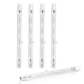 DoRight 100W R7s Ampoule Halogène 118mm Dimmable Blanc Chaud 2800K J118 Projecteur AC 220-240V Halogène Linéaire 1500lm Angle de