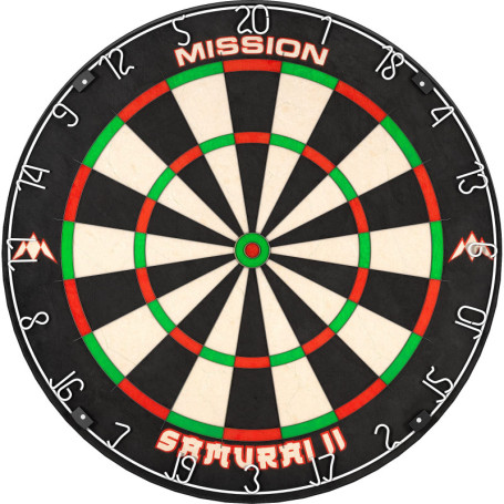 Mission Darts DB023 Samurai II Cible de fléchettes Standard de compétition Professionnelle avec Structure métallique Ultra Fine 