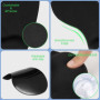 TRIXES Coussin de Confort en Caoutchouc Noir Poignet Gel Reste Soutien Souris Tapis Souris