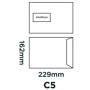 Blake Purely Everyday C5 229 x 162 mm 100 g/m² Enveloppes Pochettes Autocollante Fenêtre (16084) Blanc - Boîte de 500