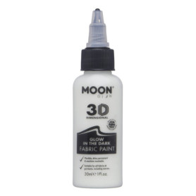 Moon Glow Peinture pour tissu 3D phosphorescente : peinture pour tissu pour vêtements, t-shirts, sacs, chaussures et toile, invi