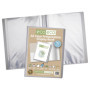 eco-eco Lot de 2 porte-vues transparents avec pochettes en plastique Format A5 50% recyclé 40 pochettes