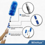 WinHux® Plumeau Telescopique 3,4 mètres Manche Extensible très Longue, Flexible et Lavable