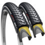Fincci Lot de 2 pneus 700 x 35c 37-622 pliables 60 TPI avec protection en nylon pour vélo de route, VTT, vélo électrique hybride