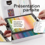 Castle Art Supplies Set de Crayons de Couleur Pastels | 48 Somptueuses Teintes plus Douces | Pour les Professionnels et Artistes