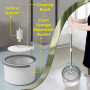 ARSUK Seau à Spin Mop et Nettoyage des Sols | Mécanisme Séparé pour Eau Propre et Sale | Conception Compacte 2L, 2 Tampons Micro