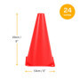 BRAMBLE Pack de 24 Petits Cônes de Signalisation 18 cm | Couleurs Variées | Parfait pour Les Fêtes et l'Entraînement