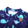 Swimbubs Maillot de Bain Anti-UV pour bébé garçon Protection Solaire Rashguard UPF50, Baleine Bleue, 6-12 Mois