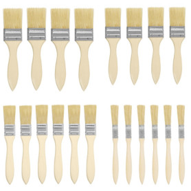 Kurtzy Lot de 20 Pinceaux Peinture 5,08 cm, 3,81 cm, 2,54 cm et 1,27 cm - Pinceau Peinture Plat Professionnel avec Manche en Boi