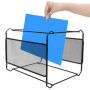 Belle Vous Support Dossier Suspendu A4 en Maille Métallique Noire - 33,5 x 28,2 x 25 cm - Capacité de 30 Documents Environ - Boi