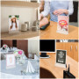 Kurtzy Porte Visuel A5 (Lot de 12) - L16 x H24,5 cm - Présentoir de Table/Comptoir Plastique Transparent Double Face Vertical - 