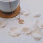 Philip Jones Collier Arbre de Vie Plaqué Or Rose Créé avec des Cristaux Zircondia®