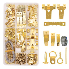 282 Pièces Crochet pour Cadre Photo, Kit Crochet Mural Tableau Crochets d'Image,Crochets en Métal pour Cadre Photo,pour Fixation