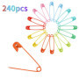 Épingles de Nourrice, Épingles de Sécurité Colorées 32mm, 240 pièces Épingles de Sécurité avec Boîte, pour Bricoler DIY Épingler