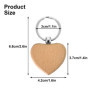 Porte Clé en Bois Coeur 12 Pièces à Graver, DIY pour la Gravure, la Peinture, le Lettrage - Cadeaux pour Couples, Partenaires, F