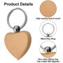 Porte Clé en Bois Coeur 12 Pièces à Graver, DIY pour la Gravure, la Peinture, le Lettrage - Cadeaux pour Couples, Partenaires, F