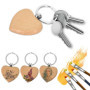 Porte Clé en Bois Coeur 12 Pièces à Graver, DIY pour la Gravure, la Peinture, le Lettrage - Cadeaux pour Couples, Partenaires, F