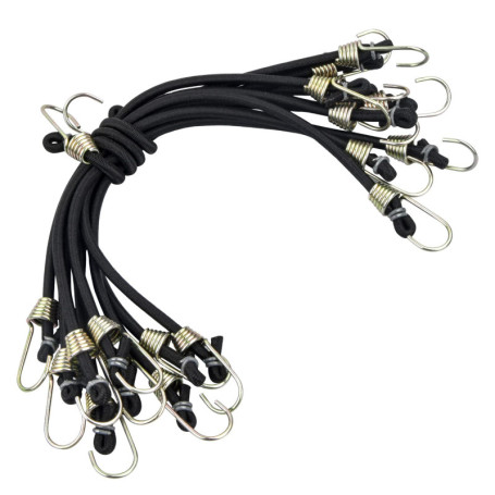 Colexy Tendeur Elastique avec Crochet, 10 Pcs 25cm Sangles de Rangement Robustes, Universels Robustes Tendeurs Sandow, Sangles d