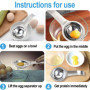 Anseom Séparateur D'oeufs, 2 Pièces Séparateur pour Jaune D'oeuf En Acier Inoxydable Filtre à Oeufs pour équipement de Cuisson d