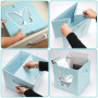 BELLE VOUS Lot de 4 Boites de Rangement Pliables en Tissu - Cube 30 x 30 x30 cm - Boite Pliable avec Poignées - Bac et Casier po