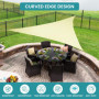 Belle Vous Toile Ombrage Triangle Crème - Voile d Ombrage 2 x 2 x 2 m Imperméable avec Cordes - Abri de Jardin, de Patio ou d’Ar
