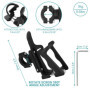 Belle Vous Porte Bidon Ajustable pour Vélo - Support avec Rotation à 360 Degrés - Porte Gourde de Velo Route VTT ou Moto - Peut 