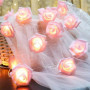 Jinlaili Guirlande Lumineuse Roses 20 LED à piles, 3 Mètres Chaude Blanche Guirlande led pour la décoration maison, Guirlande de