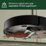 Aspirateur robot - iRobot Roomba Plus 405 - Noir - Compatible IdO - Nettoyage programmable