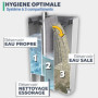 ZIG ZAGLE - kit Seau et Serpillière, Pure Water System, Separation Eau Propre/Sale : Ultra Hygiénique, Nettoyage Facile, Compact
