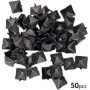 TEKLiNe 50 Clous Fer Forgé 25x25 mm avec 2 Points Fixation Clou Tapisserie Ameublement Décoration Vintage Antique Meuble, kit 50