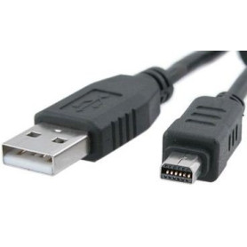 DragonTrading® Câble de données USB 12 broches pour appareil photo numérique Olympus FE140/U830/U840/U850/D425/D435 Longueur : 1