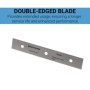 GLASS POLISH Grattoir 150mm Pack de 25 Lames en Acier Inoxydable à Double Tranchant, Lames Remplaçables Ultra-Aiguisées de 0,20m