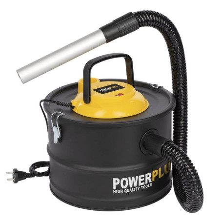 PowerPlus Aspirateur de Cendres, collecteur de poussière, adapté au Four, cheminée 1000 W, 15 litres, Noir, 0