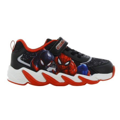 Leomil Spiderman Chaussures clignotantes pour garçon de 2 à 8 ans, chaussures basses lumineuses avec lumière pour enfants, baske