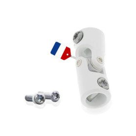 Genouillère d'entraînement F781E pour volet roulant – Joint de cardan ø12 mm M5 femelle – Rotule d’articulation en aluminium – A