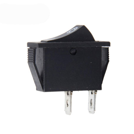 Interrupteur On/Off Voltury à bascule 2 broches 250 V 16 A 125 V 20 A 26 x 11 mm Rocker on Off Noir