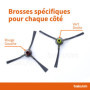 BAKUUM Pack de 4 brosses latérales, 1 rouleau x 1 serpillère x 3 filtres HEPA pour iRobot Roomba Combo. Pack de pièces de rechan