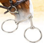 EVTSCAN Fer Cheval Anneau Filet Mors Creux Articulé Bouche pour Fournitures Équestres