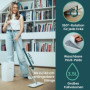 WONDERHOME Set de serpillères avec seau - Balai avec système innovant à 3 compartiments - Essuie-glace avec grand seau de nettoy