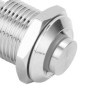 Estink Mini Interrupteur à Bouton Poussoir de 10 mm, Interrupteur à Bouton Poussoir momentané en Acier Inoxydable en métal, Corr
