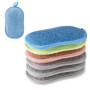 6 Eponge Magique à Vaisselle lavables en Microfibre, éponges Eponge reutilisable Lavable, Un côté Rugueux et Un côté Doux pour c