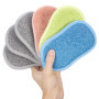 6 Eponge Magique à Vaisselle lavables en Microfibre, éponges Eponge reutilisable Lavable, Un côté Rugueux et Un côté Doux pour c
