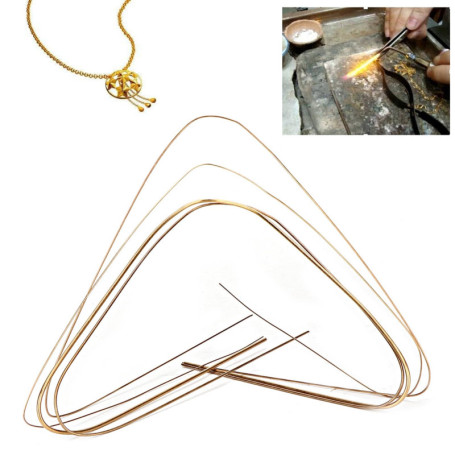Fil de soudure en or facile à utiliser 4 pièces, grandes baguettes de soudage pour la fabrication de bijoux