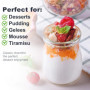 BBWELL Pots Yaourts avec Couvercle 150 ml [Lot de 12] - Petits Pots en Verre,Petit Pot en Verre pour Confiture - Bocaux à desser