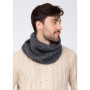 likemary Snood Homme – Tour de Cou & Cache Cou en Laine Mérinos – Écharpe Tubulaire Fait Main – Cadeau Éthique et Chaleureux Gri