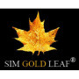 SIM GOLD LEAF Lot de 50 Feuilles d'or 45 mm X 45 mm 24 carats sur Base