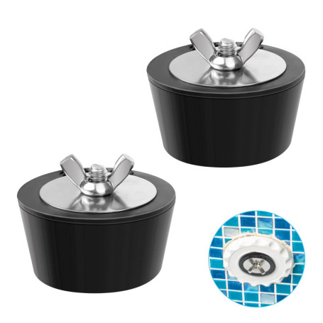 Bouchon d'hiver pour Piscine, 2Pcs Bouchons d'hiver en Caoutchouc Empêchent le Tuyau de Vidange d'être Endommagé par le Gel, Bou